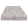 vidaXL 2 db betonszürke MDF lebegő fali polc 80 x 23,5 x 3,8 cm