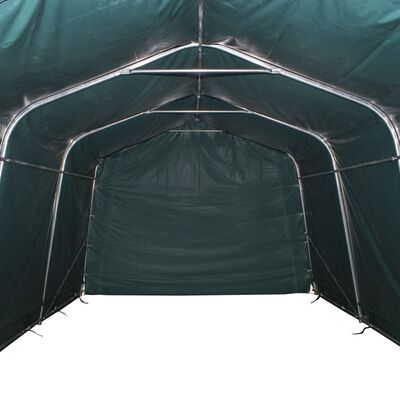 vidaXL sötétzöld elmozdítható PVC állattartó sátor 550 g/m² 3,3 x 8 m