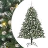 vidaXL Mű kar&aacute;csonyfa 300 LED-del Z&ouml;ld 180 cm PVC &eacute;s Műanyag &eacute;s Ac&eacute;l