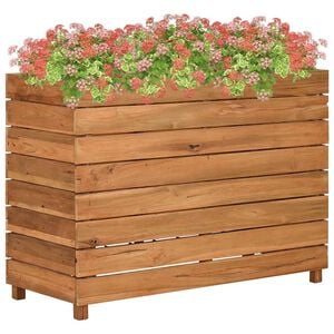 vidaXL &uacute;jrahasznos&iacute;tott t&iacute;kfa &eacute;s ac&eacute;l magas&aacute;gy&aacute;s 100 x 40 x 72 cm