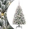 vidaXL Mű kar&aacute;csonyfa 120 cm 150 LED Meleg feh&eacute;r PVC &eacute;s Ac&eacute;l
