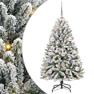 vidaXL Mű kar&aacute;csonyfa 120 cm 150 LED Meleg feh&eacute;r PVC &eacute;s Ac&eacute;l