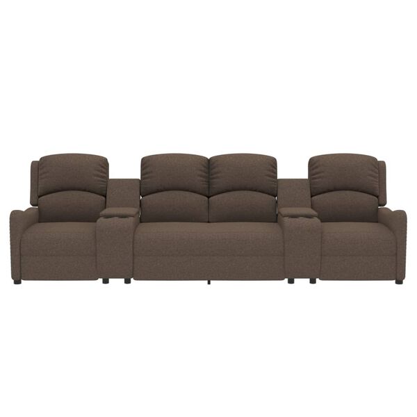 vidaXL 4szem&eacute;lyes t&oacute;psz&iacute;nű sz&ouml;vet d&ouml;nthető massz&aacute;zsfotel poh&aacute;rtart&oacute;val