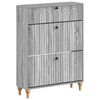 vidaXL Cipőszekr&eacute;ny ALKMAAR 78 x 24 x 103 cm Szerelt Fa Sz&uuml;rke Sonoma