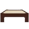 vidaXL sötétbarna tömör fenyőfa ágykeret 90 x 200 cm