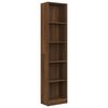 vidaXL 5 szintes barna t&ouml;lgysz&iacute;nű fa k&ouml;nyvszekr&eacute;ny 40 x 24 x 175 cm