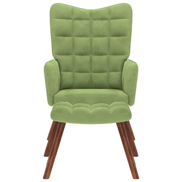 vidaXL vil&aacute;gosz&ouml;ld b&aacute;rsony pihenőfotel l&aacute;btart&oacute;val