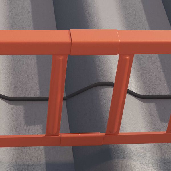 vidaXL Tető havaz&aacute;sv&eacute;dő Piros 100 x 2,5 x 20 cm Ac&eacute;l