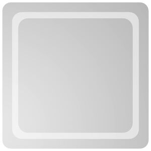 vidaXL LED F&uuml;rdőszoba T&uuml;k&ouml;r t&uuml;k&ouml;rrel &Aacute;tl&aacute;tsz&oacute; 60 x 60 cm edzett &uuml;veg