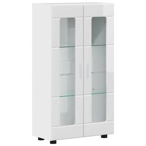 vidaXL Sz&eacute;f FLORIN Magas F&eacute;nyű Feh&eacute;r 55,5 x 29 x 100 cm Faanyag