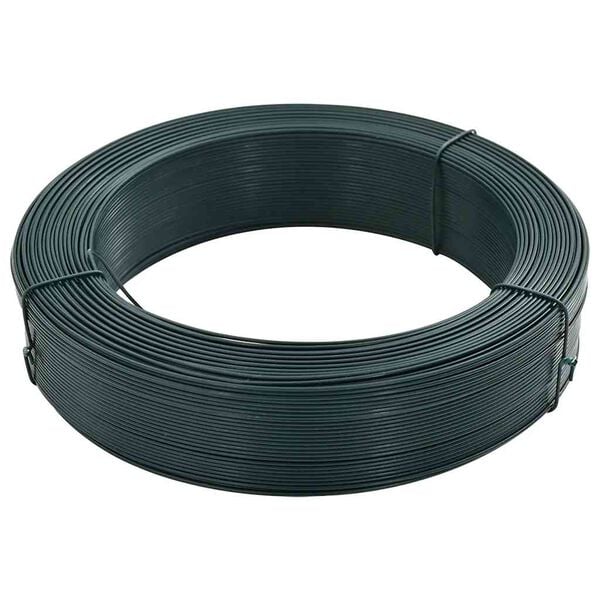 vidaXL z&ouml;ldesfekete ac&eacute;l ker&iacute;t&eacute;s&ouml;sszek&ouml;tő dr&oacute;t 250 m 0,9/1,4 mm