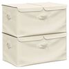 vidaXL 2 db kr&eacute;msz&iacute;nű sz&ouml;vet t&aacute;rol&oacute;doboz 50 x 30 x 25 cm