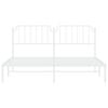 vidaXL fehér fém ágykeret fejtámlával 160 x 200 cm
