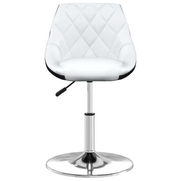 vidaXL feh&eacute;r &eacute;s fekete műbőr &eacute;tkezősz&eacute;k