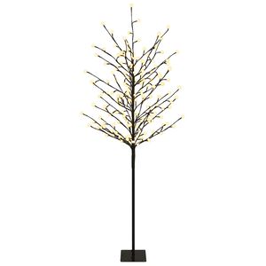 vidaXL LED-es g&ouml;mb kar&aacute;csonyfa Fekete 18 x 18 x 150 cm Ac&eacute;l 185 LED
