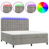 vidaXL vil&aacute;gossz&uuml;rke b&aacute;rsony rug&oacute;s &eacute;s LED-es &aacute;gy matraccal 180x200 cm