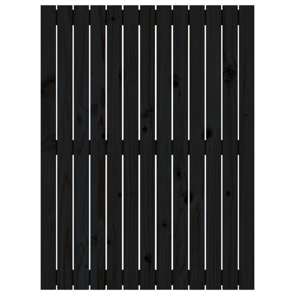 vidaXL fekete t&ouml;m&ouml;r fenyőfa fali fejt&aacute;mla 82,5 x 3 x 110 cm