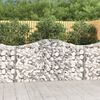 vidaXL 20 db íves horganyzott vas gabion kosár 200x30x100/120 cm