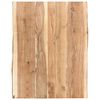 vidaXL t&ouml;m&ouml;r ak&aacute;cfa asztallap 80 x (50-60) x 3,8 cm