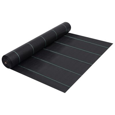 vidaXL fekete PP talajtakaró szőnyeg 2 x 5 m