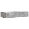 vidaXL Fali oldalt&aacute;bla Betonsz&uuml;rke 87,5 x 34,5 x 17 cm Szerelt Fa