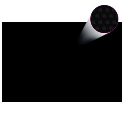 vidaXL fekete és kék napelemes lebegő PE medencefólia 300 x 200 cm