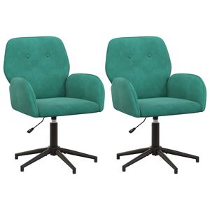 vidaXL Forg&oacute;s &Iacute;r&oacute;asztali Sz&eacute;kek 2 db 54 x 55 x 90 cm T&uuml;rkiz B&aacute;rsony