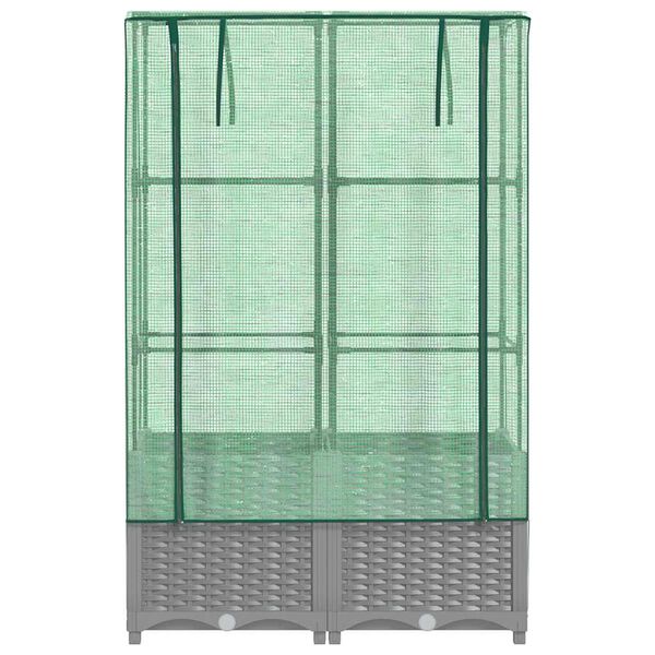 vidaXL rattan megjelen&eacute;sű magas&aacute;gy&aacute;s melegh&aacute;ztakar&oacute;val 80x40x138 cm
