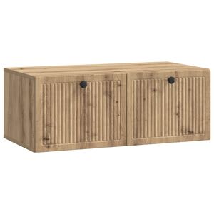 vidaXL Fali TV szekr&eacute;ny K&eacute;zműves T&ouml;lgy 78,5 x 41 x 30 cm Szerelt Fa