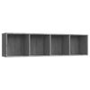 vidaXL sz&uuml;rke sonoma sz&iacute;nű szerelt fa k&ouml;nyv-/TV-szekr&eacute;ny 143x30x36 cm
