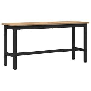 vidaXL &Eacute;tkező pad 100 x 32,5 x 48,5 cm Műszaki fa &eacute;s ac&eacute;l