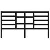 vidaXL fekete tömör fenyőfa ágyfejtámla 206 x 4 x 104 cm