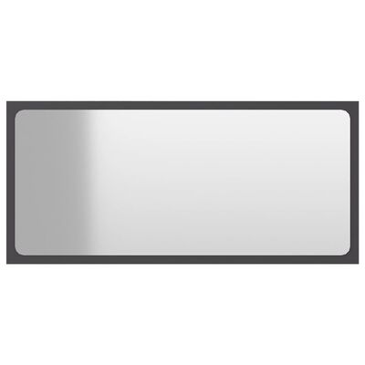vidaXL szürke forgácslap fürdőszobai tükör 80 x 1,5 x 37 cm