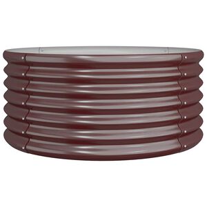 vidaXL barna horganyzott ac&eacute;l kerti &uuml;ltetől&aacute;da 80 x 80 x 36 cm
