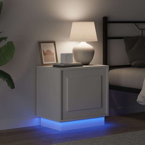 vidaXL &Eacute;jjeliszekr&eacute;ny Feh&eacute;r 44 x 34,5 x 45 cm Faanyag