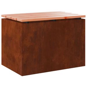 vidaXL Kerti pad 1 -Seater 60 x 40 x 43 cm időj&aacute;r&aacute;s&aacute;ll&oacute; ac&eacute;l Rozsd&aacute;s