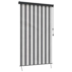 vidaXL Roletta Antracit &eacute;s Feh&eacute;r 180 x 250 cm Sz&ouml;vet &eacute;s Alum&iacute;nium