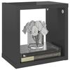 vidaXL 4 db magasf&eacute;nyű sz&uuml;rke fali kockapolc 22 x 15 x 22 cm