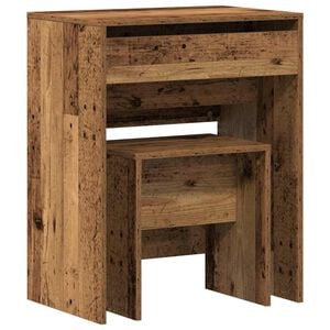vidaXL Sminkasztal 2 db &Ouml;reg fa 60 x 40 x 75 cm Szerelt Fa