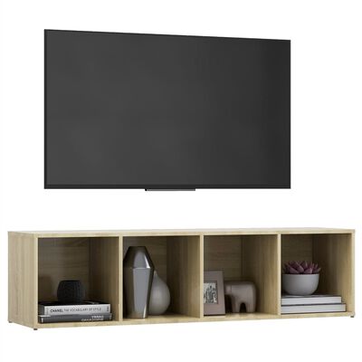 vidaXL sonoma-tölgy színű forgácslap TV-szekrény 142,5 x 35 x 36,5 cm