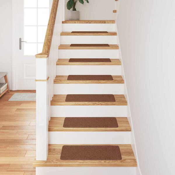 vidaXL Cs&uacute;sz&aacute;smentes L&eacute;pcsőszőnyegek 15 pcs S&aacute;rga 60 x 25 cm PP