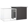 vidaXL antracitsz&uuml;rke horganyzott ac&eacute;l csirkeketrec 200x91x100 cm