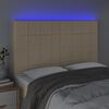 vidaXL kr&eacute;msz&iacute;nű sz&ouml;vet LED-es fejt&aacute;mla 144x5x118/128 cm