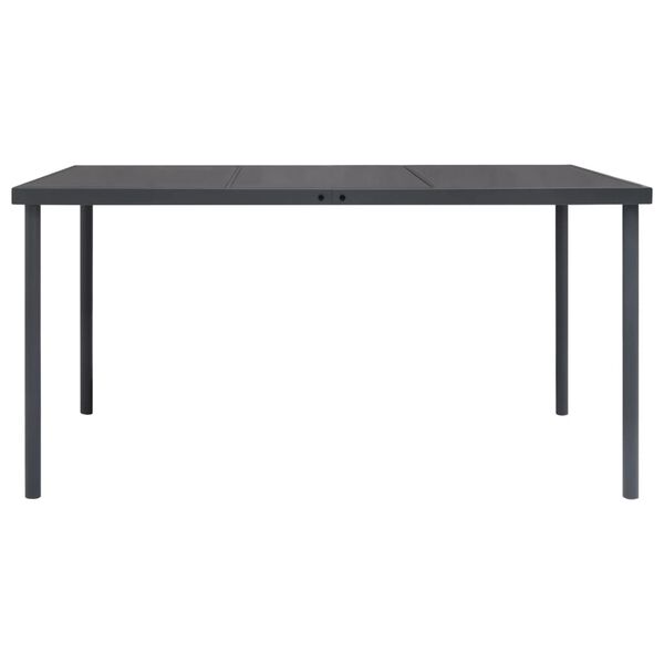 vidaXL 5 részes acél kültéri étkezőgarnitúra