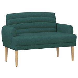 vidaXL Gombra tűz&ouml;tt loveseat S&ouml;t&eacute;tz&ouml;ld 116 x 67 x 80 cm Sz&ouml;vet