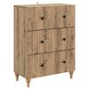vidaXL Fi&oacute;kos szekr&eacute;ny 66 x 34,5 x 90 cm Szerelt Fa K&eacute;zműves T&ouml;lgy