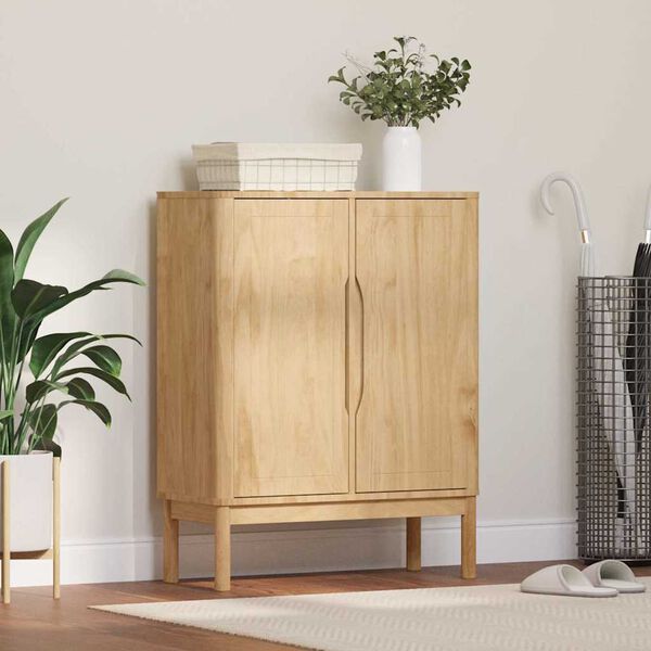 vidaXL Sz&eacute;f FLORO Faggy&uacute; barna 70 x 30 x 70,5 cm T&ouml;m&ouml;r fenyőfa