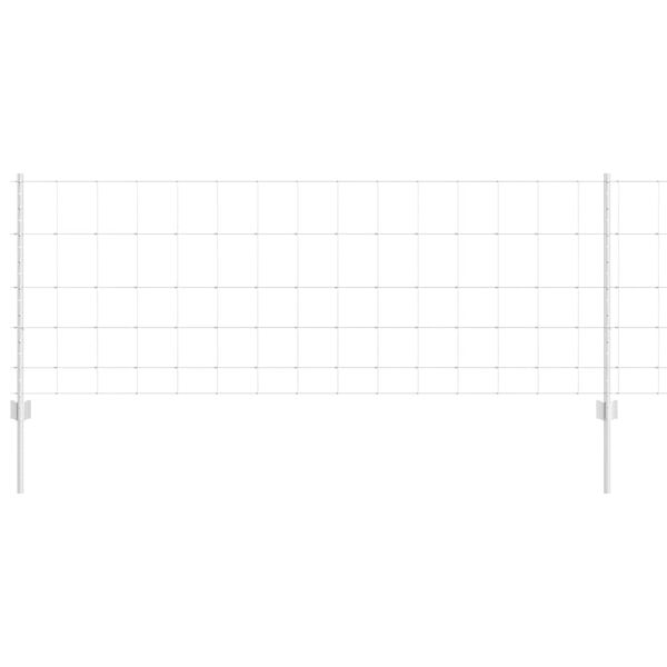 vidaXL Ker&iacute;t&eacute;s oszlopokkal Ez&uuml;st 0,8 x 50 m Ac&eacute;l