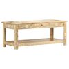 vidaXL k&eacute;zzel festett t&ouml;m&ouml;r mang&oacute;fa doh&aacute;nyz&oacute;asztal 110 x 50 x 45 cm