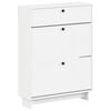 vidaXL Cipőszekr&eacute;ny EDE 78 x 24 x 103 cm Szerelt Fa Feh&eacute;r
